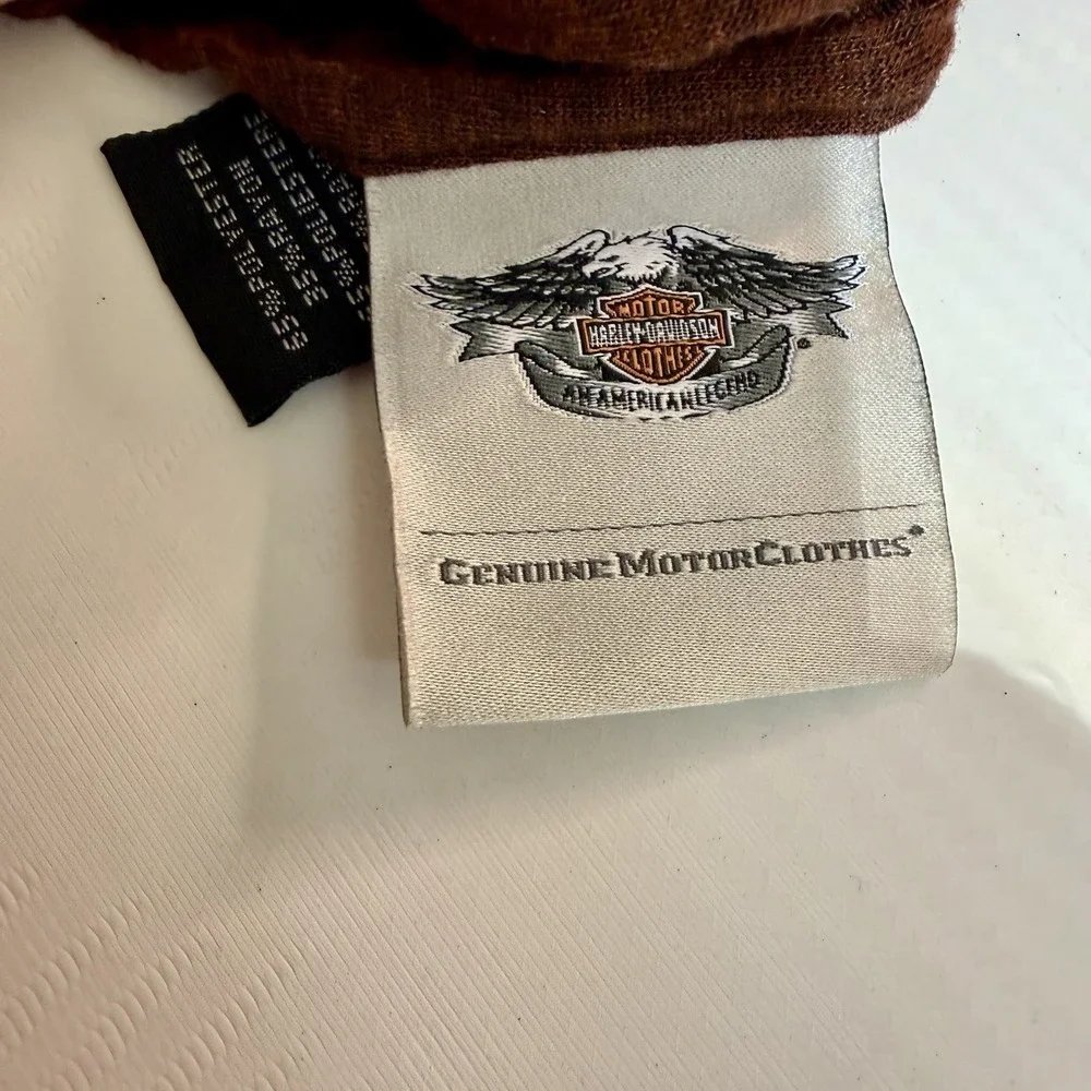 Harley-Davidson Womens Rhinestone Wings Head Wrap Brown One Size Biker EUC